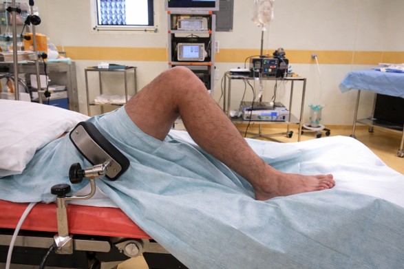 Patient positioning for knee arthroscopy
